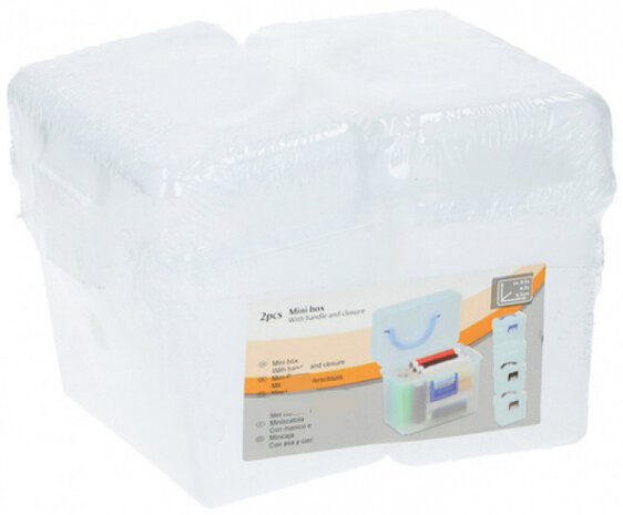 opbergdozen 0,6 liter polypropyleen wit 2 stuks