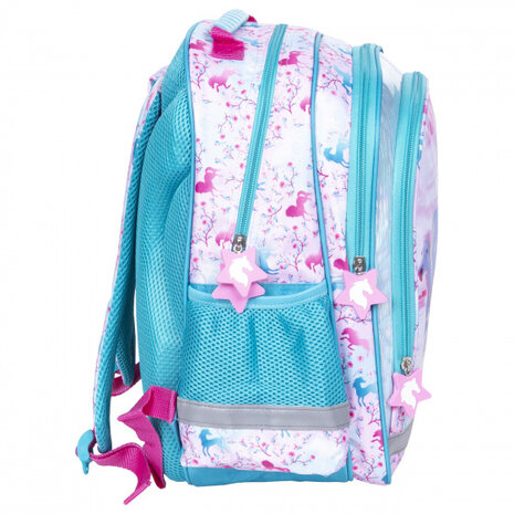 rugzak Horses meisjes 19 liter polyester blauw