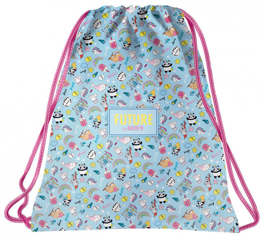 gymtas Future 4 liter 41 cm polyester blauw