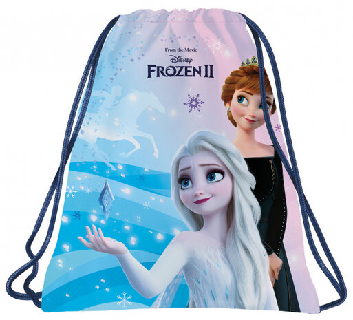 gymtas Frozen || 41 x 35 cm polyester blauw/lila