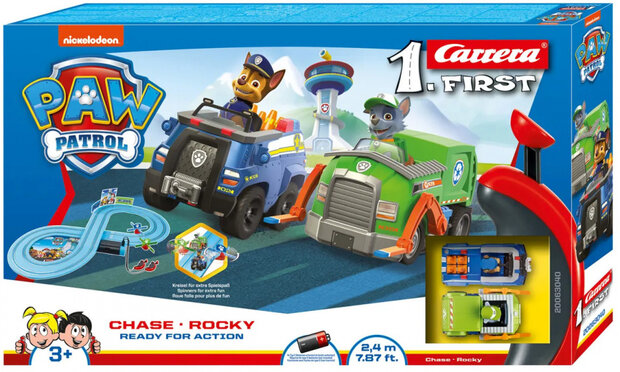 racebaanset Paw Patrol - Ready for Action lichtblauw