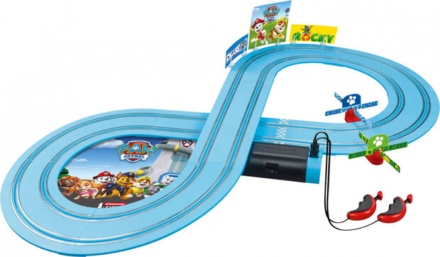 racebaanset Paw Patrol - Ready for Action lichtblauw