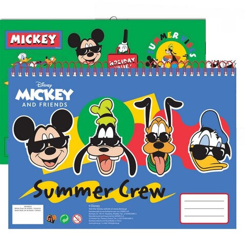 notitieboek Mickey 33 x 23 cm ringband blauw 2-delig