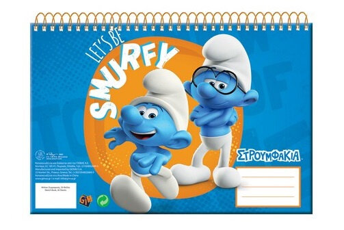 notitieboek Smurfen A4 ringband blauw 30 vellen