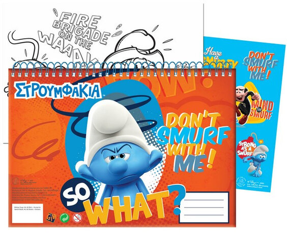 notitieboek Smurfen ringband 33 x 23 cm blauw 2-delig