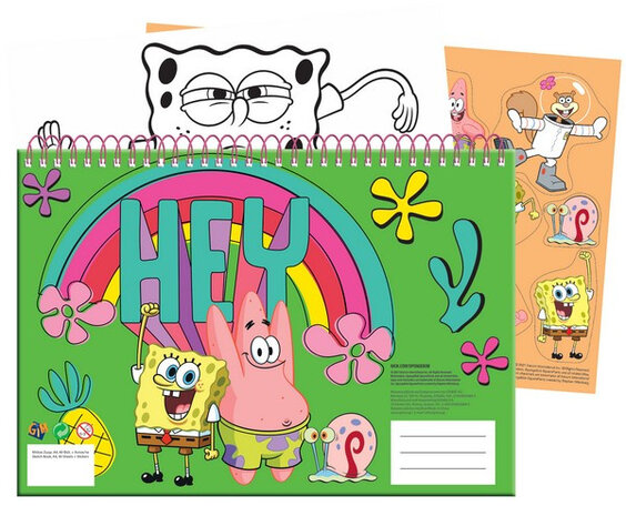 schetsboek junior 23 x 33 cm groen 40 vellen 2-delig
