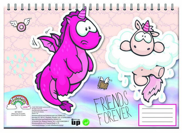 schetsblok Friends Forever A4 papier roze 30 vellen