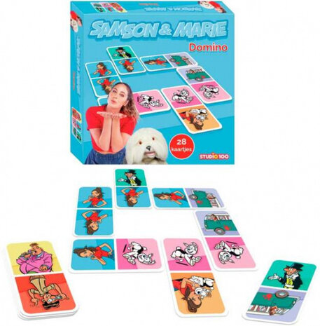 dominospel Samson &amp; Marie junior karton 28-delig