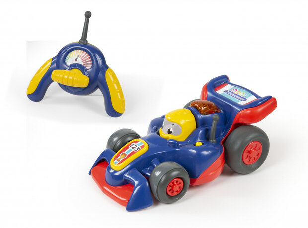 auto RC Enzo Turbo F1 junior 33 x 21 cm blauw/rood/geel