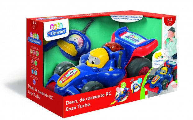 auto RC Enzo Turbo F1 junior 33 x 21 cm blauw/rood/geel