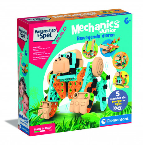 bouwpakket Mechanics Junior Moving Animals 120-delig