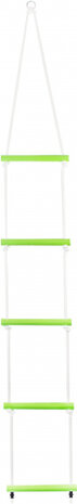 touwladder 180 cm nylon lichtgroen/wit