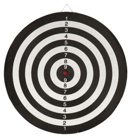 dartbord Diana junior 40 cm sisal/staal 5-delig