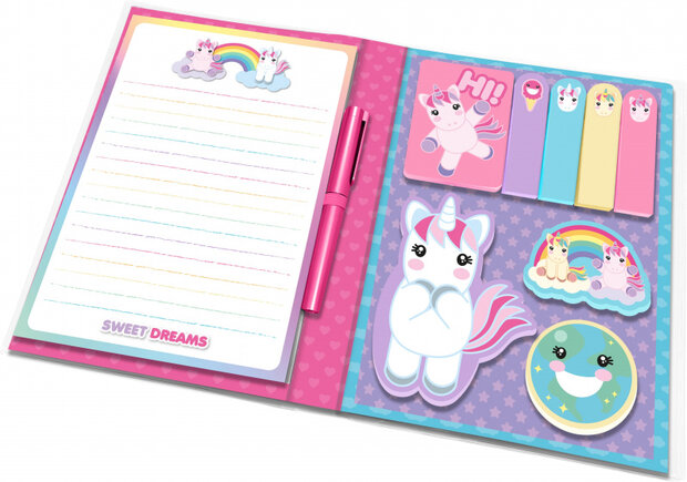 notitieboek met post-its 23 x 16,5 cm 10-delig