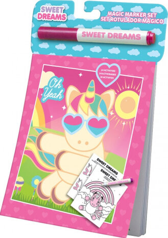 tekenboek junior 25 x 17 cm karton roze 2-delig
