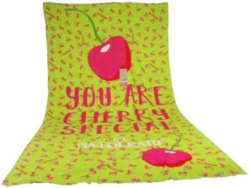 standlaken junior 170 x 90 cm katoen groen/roze