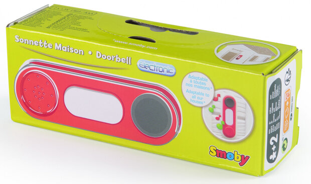 deurbel speelhuis junior 4 x 14 x 5 cm rood/zwart/wit