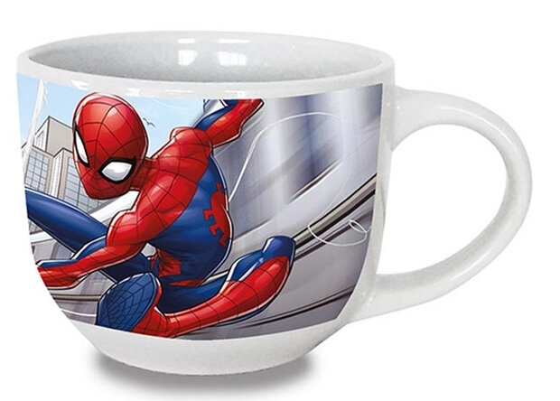 mok Spider-Man junior 380 ml keramiek wit
