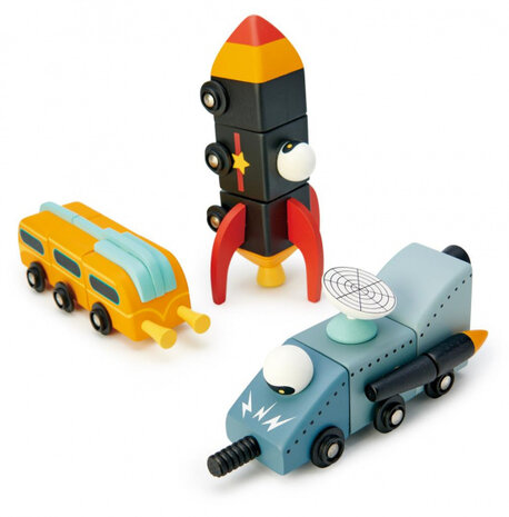 speelset Space Race junior hout 9-delig