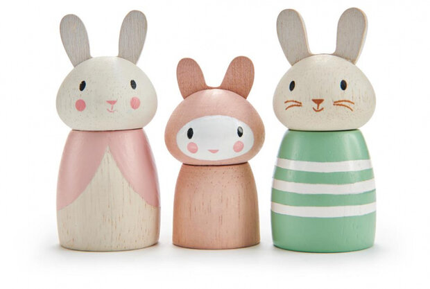 speelfiguren Bunny Tales junior hout 3-delig