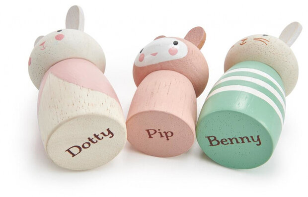 speelfiguren Bunny Tales junior hout 3-delig