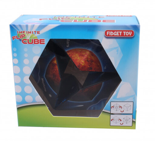 fidgetcube universum junior 7 x 7 cm donkerblauw