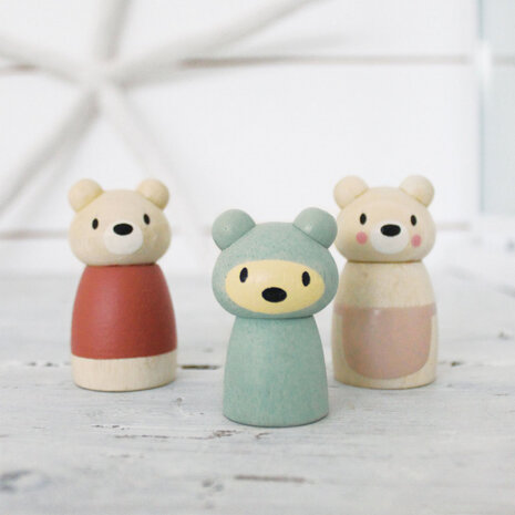 speelfiguren Bear Tales junior hout 3-delig