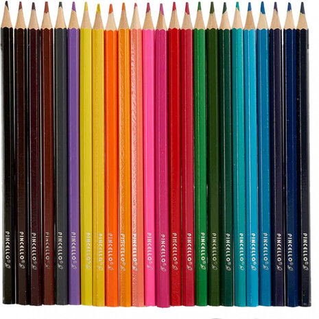 kleurpotloden junior 3 mm hout rood/blauw 24 stuks