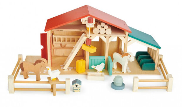 speelset Boerderij 51 x 38,5 cm hout 21-delig