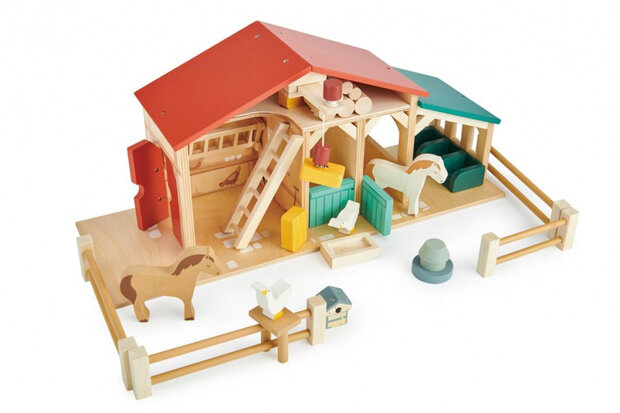 speelset Boerderij 51 x 38,5 cm hout 21-delig