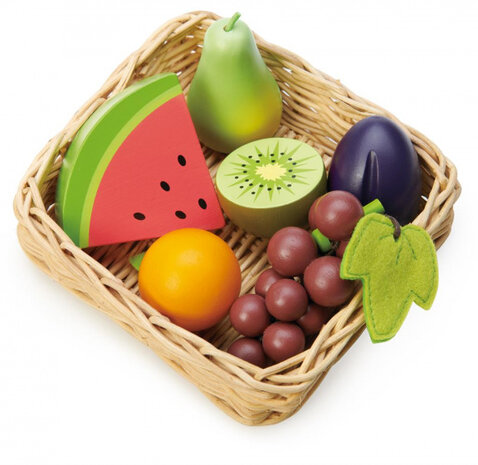 fruitmandje junior 15,5 cm hout 7-delig