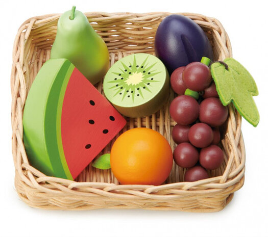 fruitmandje junior 15,5 cm hout 7-delig