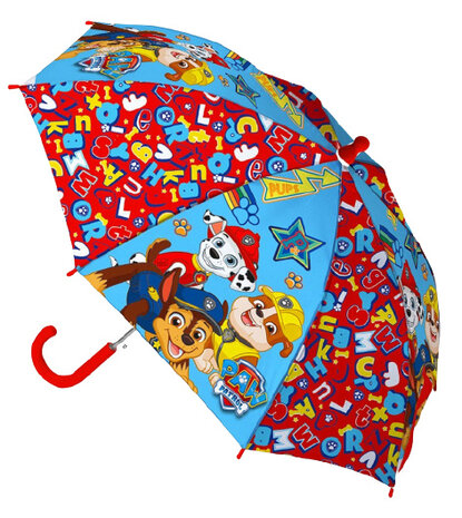 kinderparaplu Paw Patrol 38 cm PVC rood/blauw