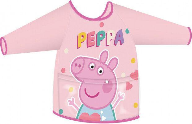 kliederschort lang Peppa Pig PVC roze one-size