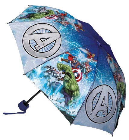 kinderparaplu Avengers junior 52 cm polyester blauw