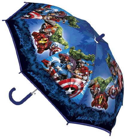 kinderparaplu Avengers junior 42 cm PVC donkerblauw
