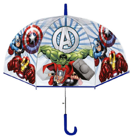 kinderparaplu Avengers junior 42 cm PVC transparant