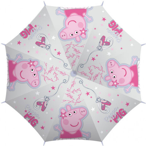 paraplu Peppa Pig junior 46 cm polyester roze/paars