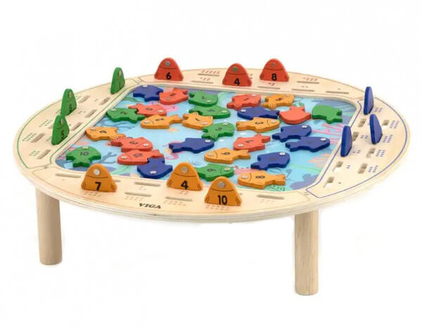 visspel junior 45 x 11 cm hout 45-delig