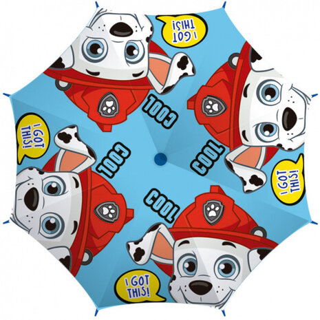 paraplu Paw Patrol 48 cm polyester lichtblauw