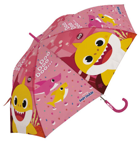 kinderparaplu Baby Shark 40 cm polyester lichtroze