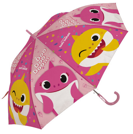 kinderparaplu Baby Shark 40 cm polyester oudroze