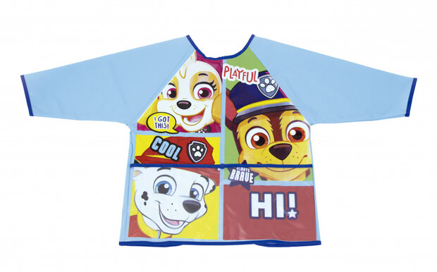 kliederschort Paw Patrol 50 x 35 cm PVC lichtblauw
