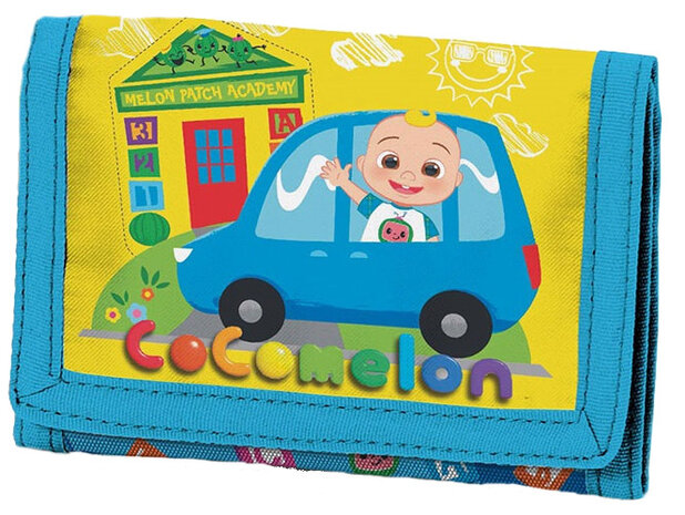 portemonnee junior 8 x 13 cm polyester blauw/groen