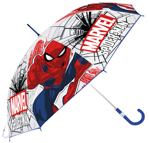 kinderparaplu Spider-Man 40 cm polyester blauw/wit