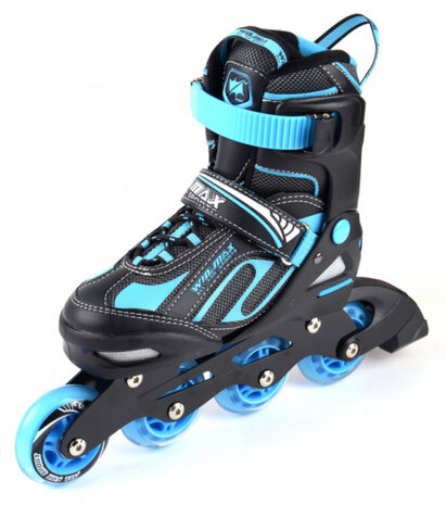 inline skates 82A semi-softboot zwart/blauw maat 39-42