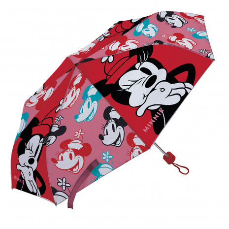 paraplu Minnie Mouse junior 52 cm polyester rood