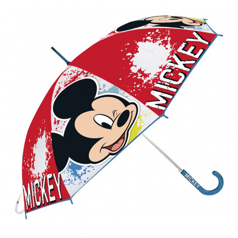 paraplu Mickey Mouse junior 46 cm EVA rood/wit