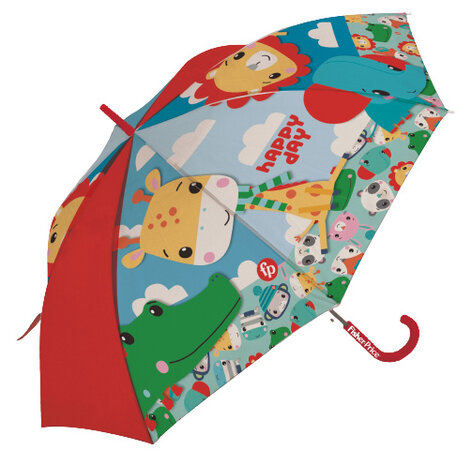 kinderparaplu Animals 64 cm polyester rood