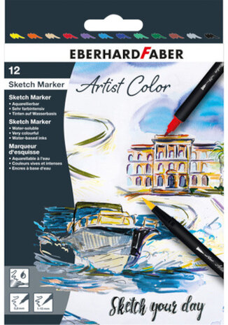 sketchmarkers Artist Color 0,8 mm 16 cm 12 stuks
